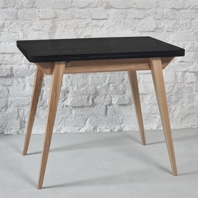 Masă de dining extensibilă cu blat cu aspect de lemn de frasin 65x90 cm Envelope – Ragaba