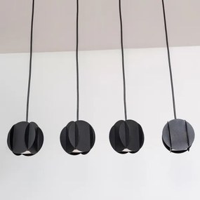 Lustră suspendată pe cablu GAMBIT 4xGU10/10W/230V neagră