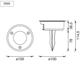 Lampă LED de exterior Ledvance SPIKE LED/1W/12V IP44