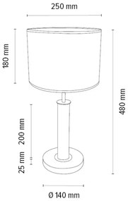 Spot-Light 7017400711551 - Lampă de masă BENITA, 1xE27/60W/230V, stejar