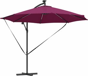 vidaXL Umbrelă de soare Roșu Bordeaux 294 x 294 x 248 cm