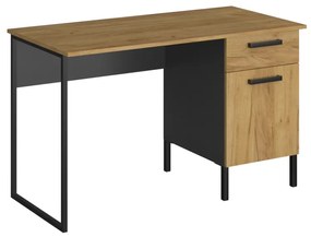 Masă de scris Shanna (Stejar craft auriu + antracit). 1053224