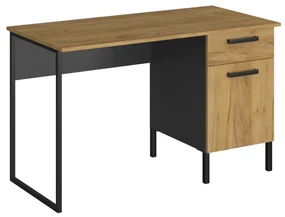 Masă de scris Shanna (Stejar craft auriu + antracit). 1053224
