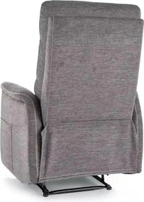 Fotoliu recliner SOLON M, stofa clasica gri inchis - Brego 18, 74x86/1