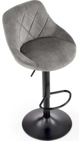 Scaun de bar 106x47 cm gri/negru