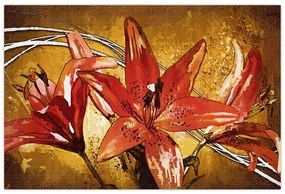 Tablou cu flori de crini (90x60 cm)