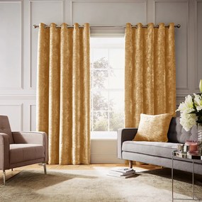 Draperii galbene termoizolante 2 buc. din janilie 229x183 cm Selene Luxury Chenille – Hyperion