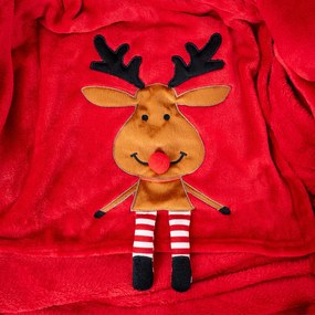 Pătură de Crăciun 4Home Happy Reindeer, 150 x 200cm
