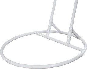 Fotoliu dublu suspendat, alb/model floral, DELIA