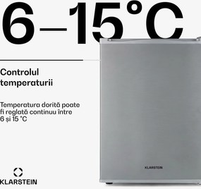 Klarstein Happy Hour 33, minibar, 33 l, 5 - 15 °C, clasa energetică G, silențios, 25 dB, lumină LED, alb