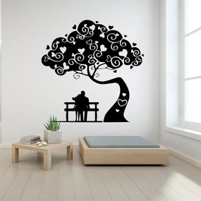 Sticker perete Love Tree Black