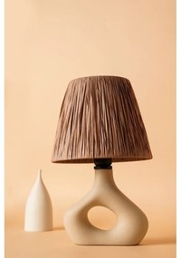 Veioză bej cu abajur din sfoară din hârtie (înălțime 40 cm) Serin – Opviq lights