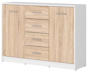 Comodă Nepo Plus 6 (alb + stejar sonoma) . 1098297