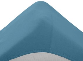 Cearsaf jersey pentru patut copii turcoaz 70x140 cm