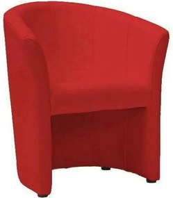 Fotoliu TM-1, rosu/negru, piele ecologica/plastic, 67x60x76 cm