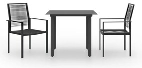 vidaXL Set mobilier de grădină, 3 piese