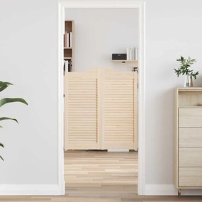 vidaXL Uși batante cu jaluzele 1 pereche 90x80 cm lemn masiv de pin