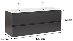 Dulap inferior Vario Forte 120 cu lavoar antracit-antracit