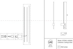 Aplica de perete LED design liniar Pars