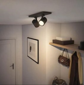 Philips - Spot LED RGBW reglabil RUNNER 2xGU10/6,5W/230V negru