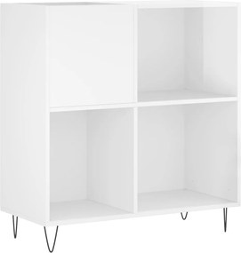 vidaXL Dulap de discuri alb extralucios 84,5x38x89 cm lemn compozit