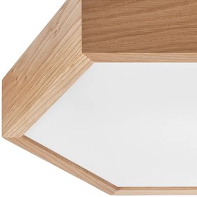 Plafonieră OAK HEX 2xE27/60W/230V d. 43 cm stejar