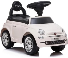 Bicicletă fără pedale Fiat 500 crem