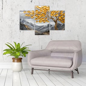 Tablou – Arbore cu frunze aurii (90x60 cm)