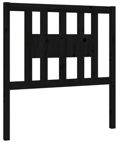vidaXL Tăblie de pat, negru, 96x4x100 cm, lemn masiv de pin