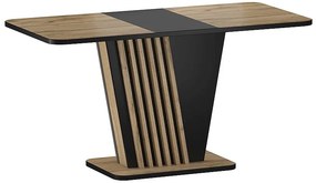 Masa extensibila Nevio stejar artizan/negru L125-170 cm