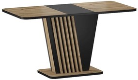 Masa extensibila Nevio stejar artizan/negru L125-170 cm
