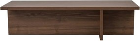 Masuta cafea HARBOR, nuc, PAL, 120x45x30 cm