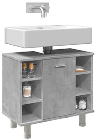 vidaXL Dulap de baie, gri beton, 60 x 32 x 53,5 cm, PAL