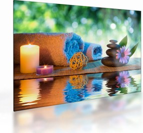 Tablou pe sticlă - Relaxare masaj pictura (70x50 cm)