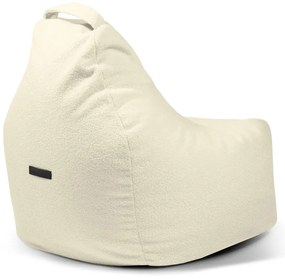 Fotoliu bean bag crem cu tapițerie din țesătură bouclé Play Amuse – SLOWDOWN