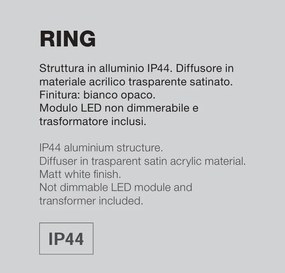 Aplica de perete LED pentru oglinda baie IP44 Ring 3000K