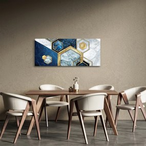 Tablou - Hexagoane de marmură (120x50 cm)