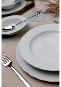 Set de veselă, 18 piese, alb/porțelan