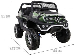 Masinuta Electrica cu acumulator pentru copii NOVOKIDS™ Mercedes Buggy UTV , Cu faruri LED, Telecomanda, 3-8 ani , max 35 kg , 12V, Mp3/USB si