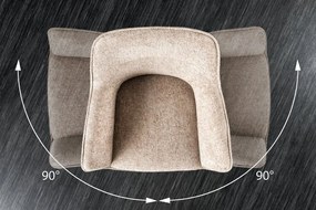 Set de 2 scaune pivotante Verona, sampanie bej