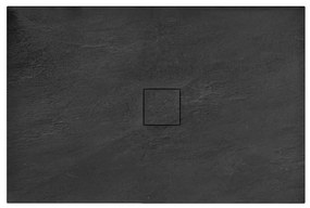 Cadita dus dreptunghiulara Rea Stone 90x120 negru