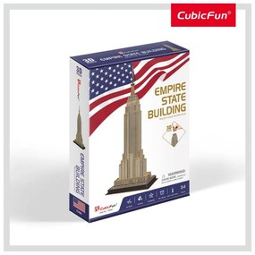 PUZZLE 3D EMPIRE STATE BUILDING (NIVEL MEDIU 54 PIESE) - CUBICFUN (CUC246H)