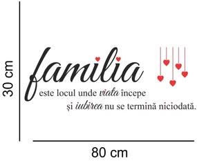 Sticker perete Familia, inimioare