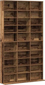 vidaXL Dulap pentru CD-uri cu raft Lemn vechi 101 x 23 x 177,5 cm