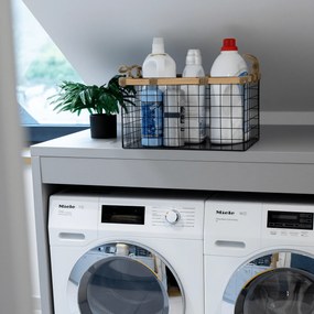 Coş metalic multifuncţional, negru, PANFIL