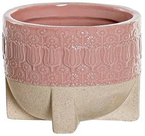 Ghiveci Flora din ceramica roz 12x10 cm