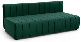 Canapea extensibilă cu ladă de depozitare Neli - verde închis catifea Kronos 19