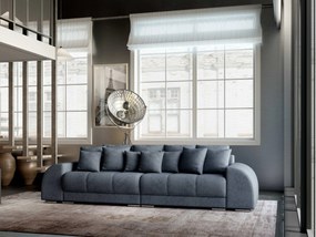 Canapea extensibilă dumonde cu 2 lăzi de depozitare si sezut confortabil din spuma high-density, Verona Enjoy Antracit 310x100 cm