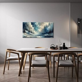 Tablou liniștea iernii în stil abstract