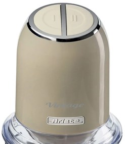 Tocator alimente Ariete VINTAGE 0438/03, 400W, 600 ml, 2 viteze, Otel inoxidabil, Bej